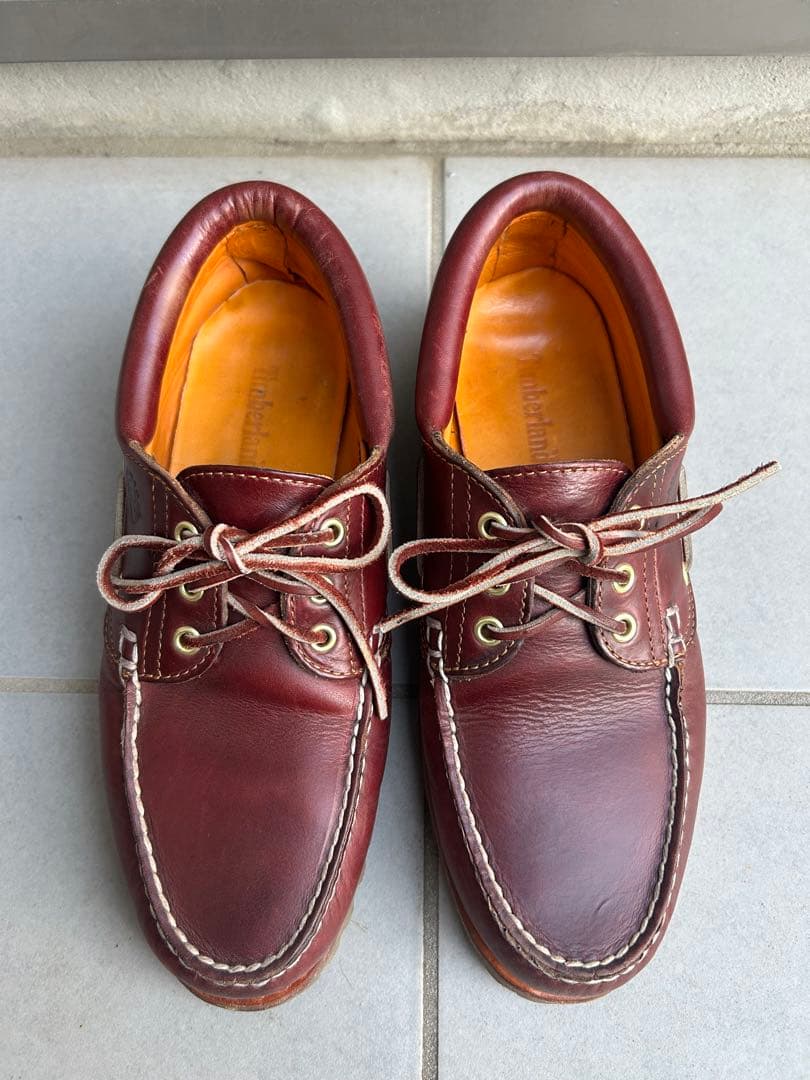 Timberland バーガンディ3eye classic lug
