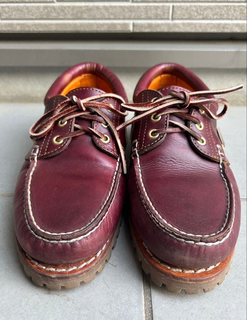 Timberland バーガンディ3eye classic lug
