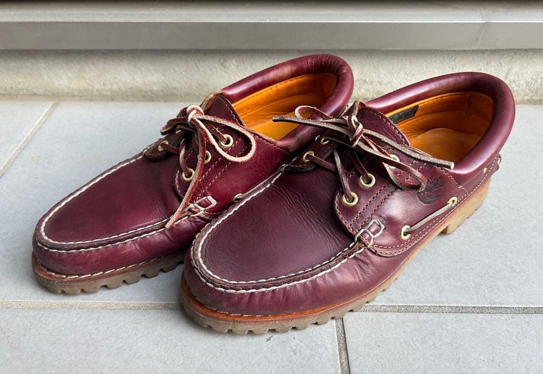 Timberland バーガンディ3eye classic lug