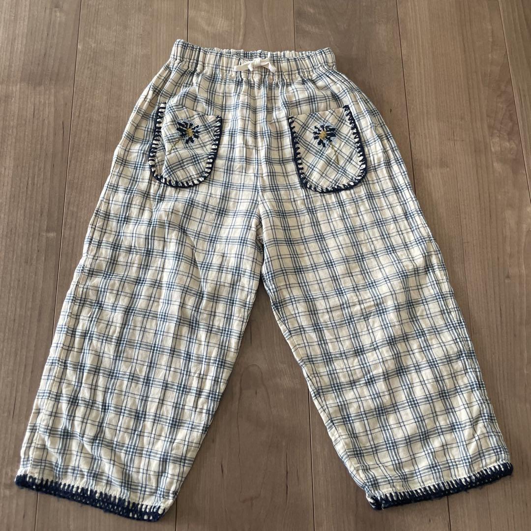 LiiLU セットアップ　刺繍　 チェック　6y 4y