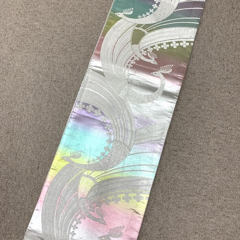 504ag85,しごき□七五三 七歳 女児 着物&袋帯 金彩 鈴 ピンク朱色