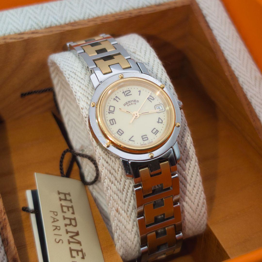 極美品✨HERMES エルメス クリッパー レディース 腕時計 cl4.220