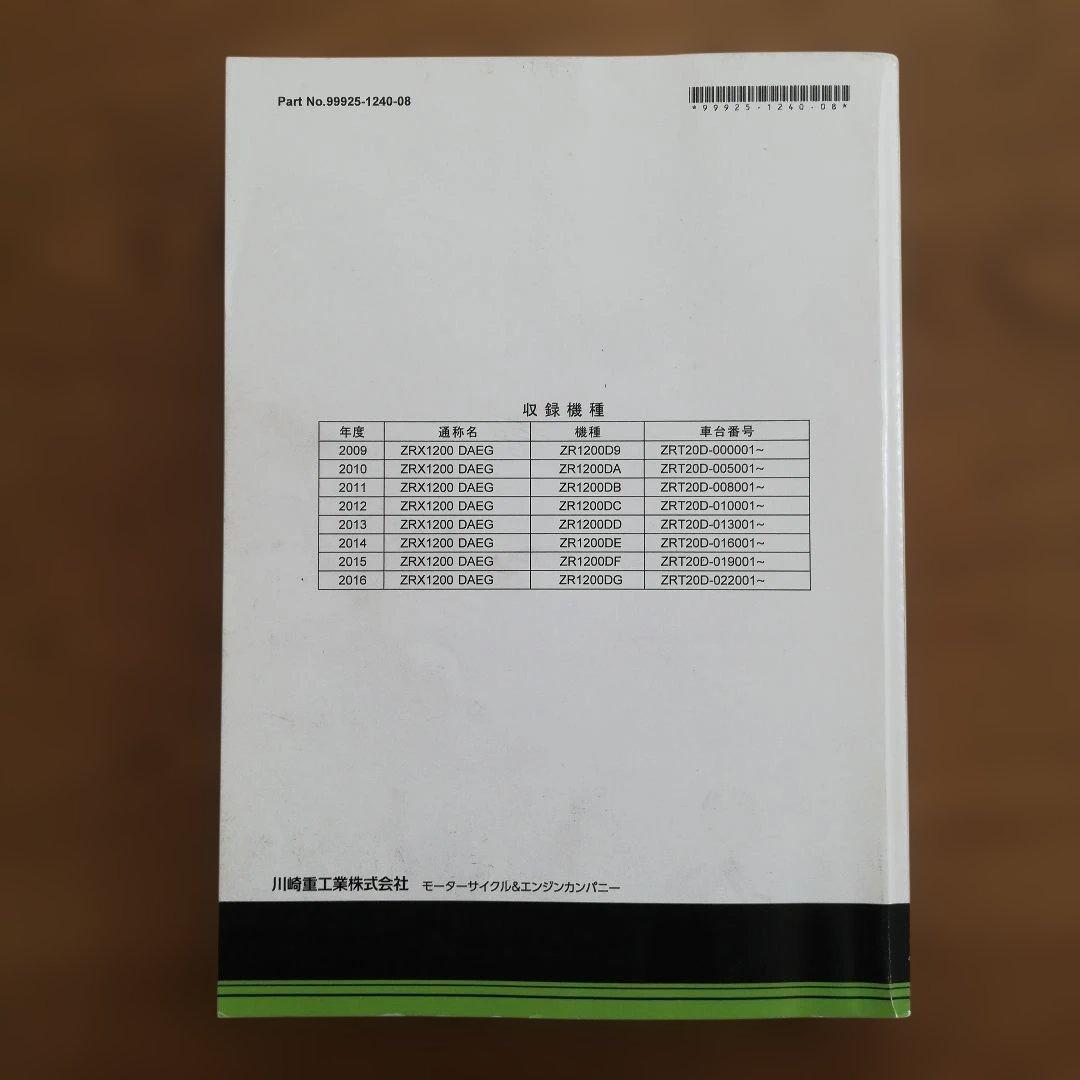ZRX1200 DAEG サービスマニュアル ダエグ