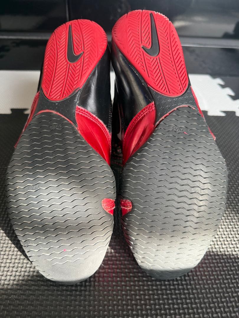 NIKE ボクシングシューズ 24.5cm ハイパーKO 【赤黒】