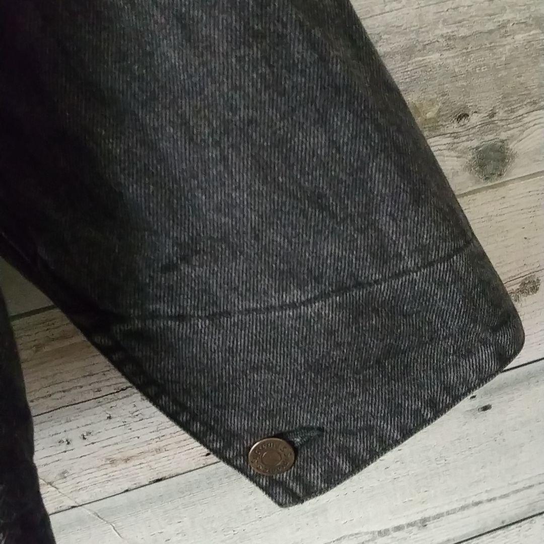 人気☆シュプリーム 刺繍ロゴ 襟切替 裏地チェック フード付 デニムジャケット