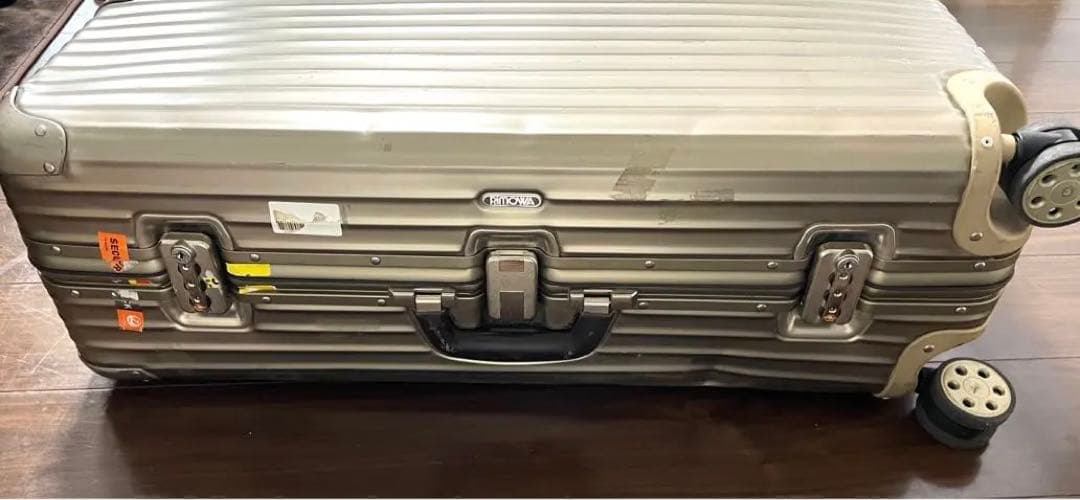 【3/31まで】RIMOWA リモワ　トパーズチタニウム廃盤革ハンドル 98L