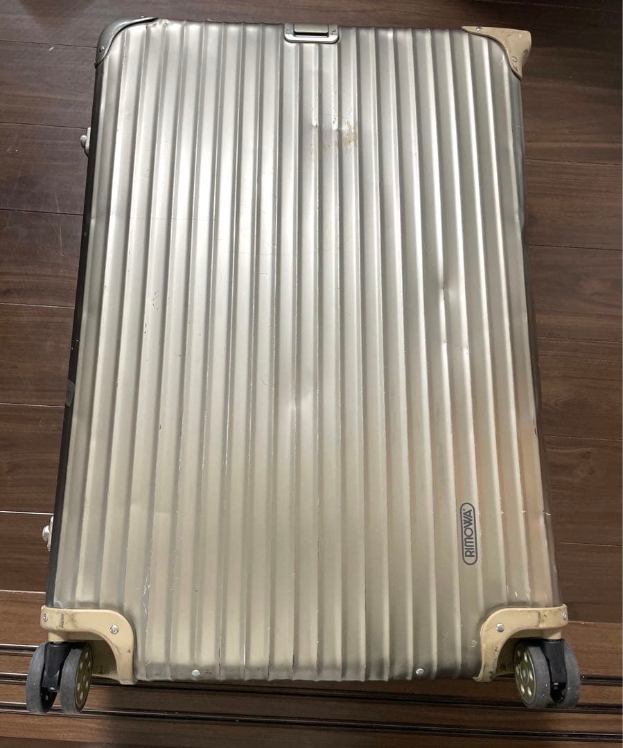 【3/31まで】RIMOWA リモワ　トパーズチタニウム廃盤革ハンドル 98L