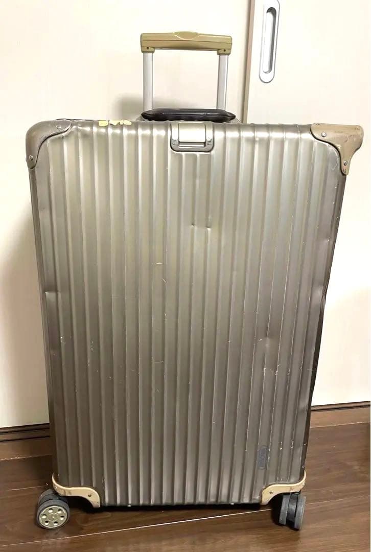 【3/31まで】RIMOWA リモワ　トパーズチタニウム廃盤革ハンドル 98L