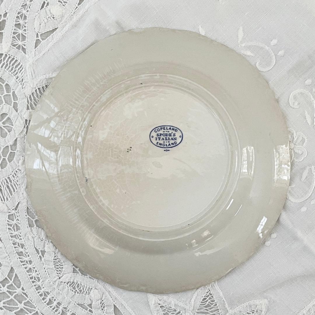 ￼英国スポード　ブルーイタリアン　￼アンティーク　￼ 4皿セット￼