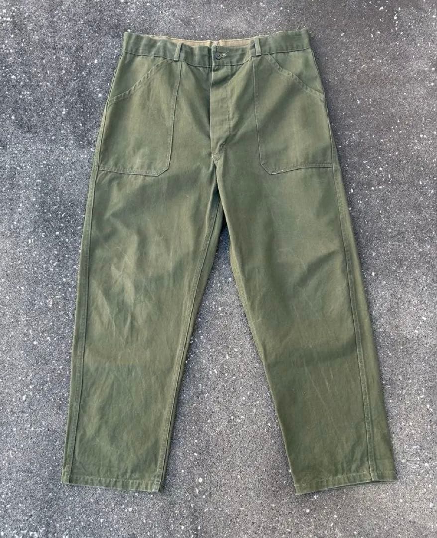 50's~ HBT French army ベイカーパンツ ヘリンボーン