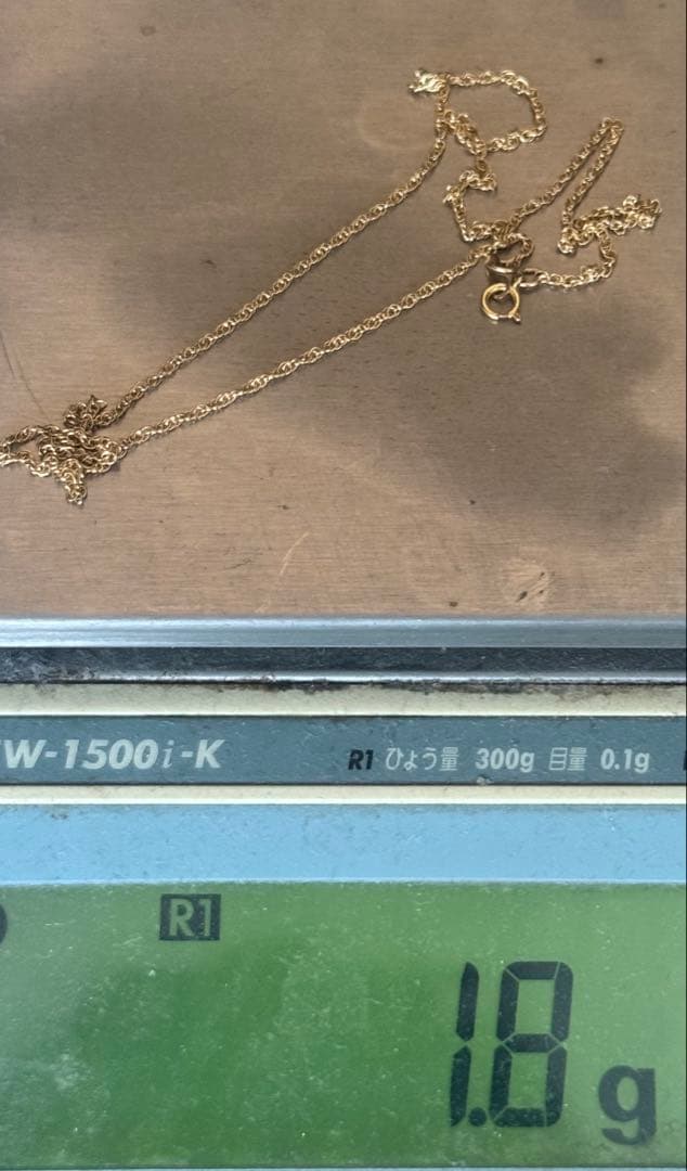 18KT ゴールド ネックレス 総重量1.8g 金製品