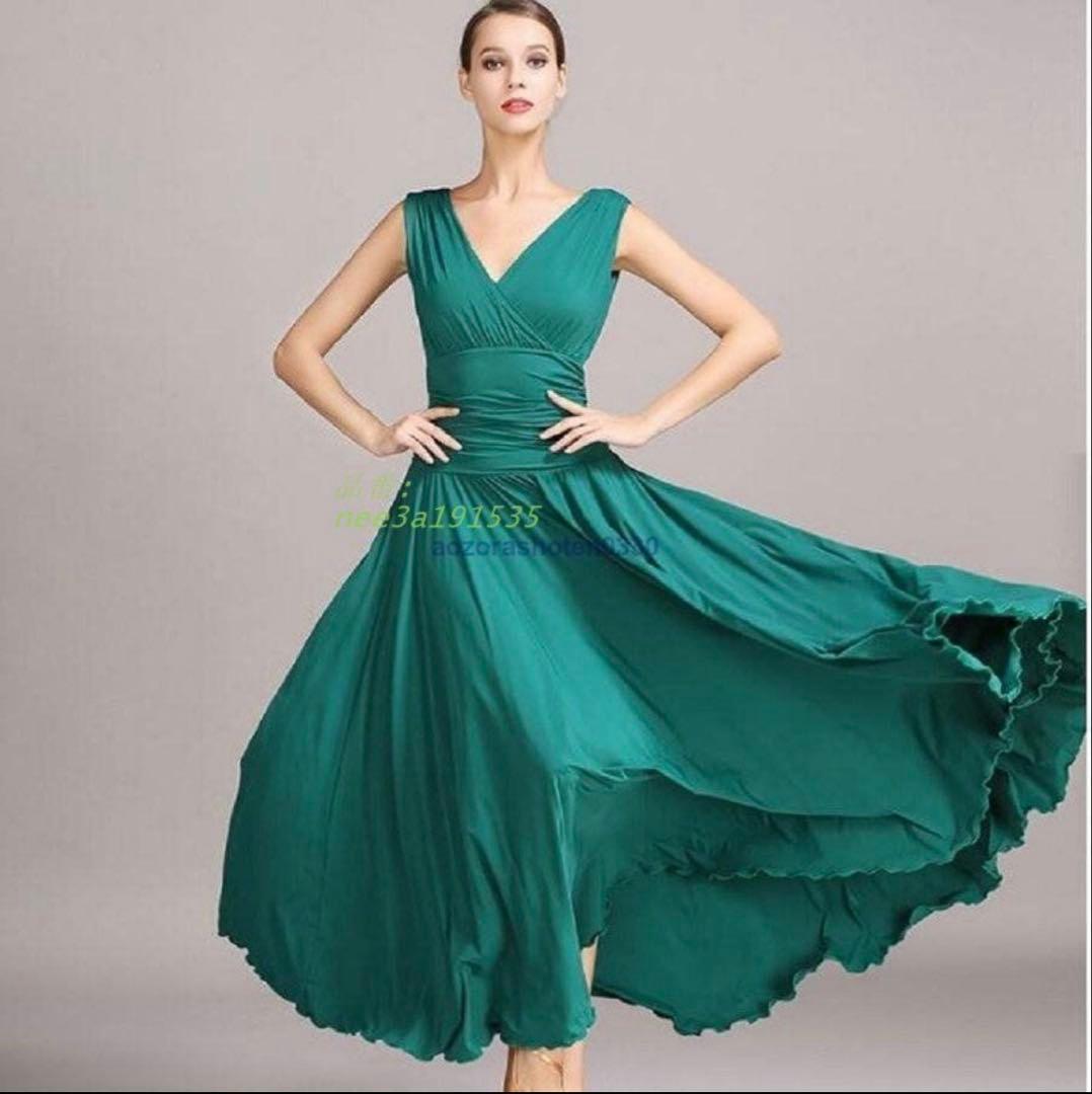 新品・未使用　ダンスウェア　ワンピース　ドレス　社交ダンス ステージ衣装 練習着