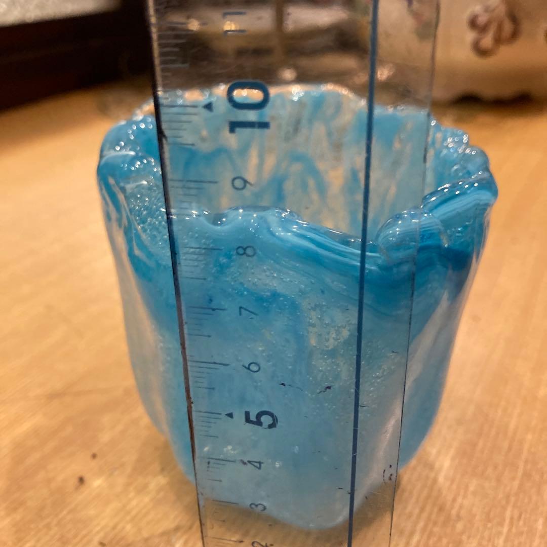 ヒロリンさん専用青色ガラスフランス製花瓶