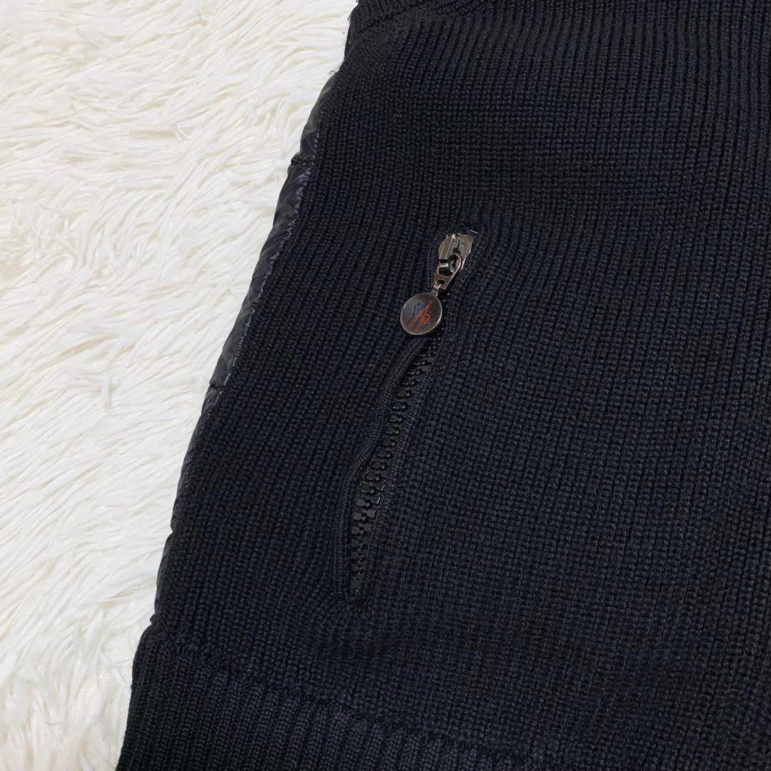 【美品】モンクレール ダウンベスト ハイブリッド フード付き ブラック M