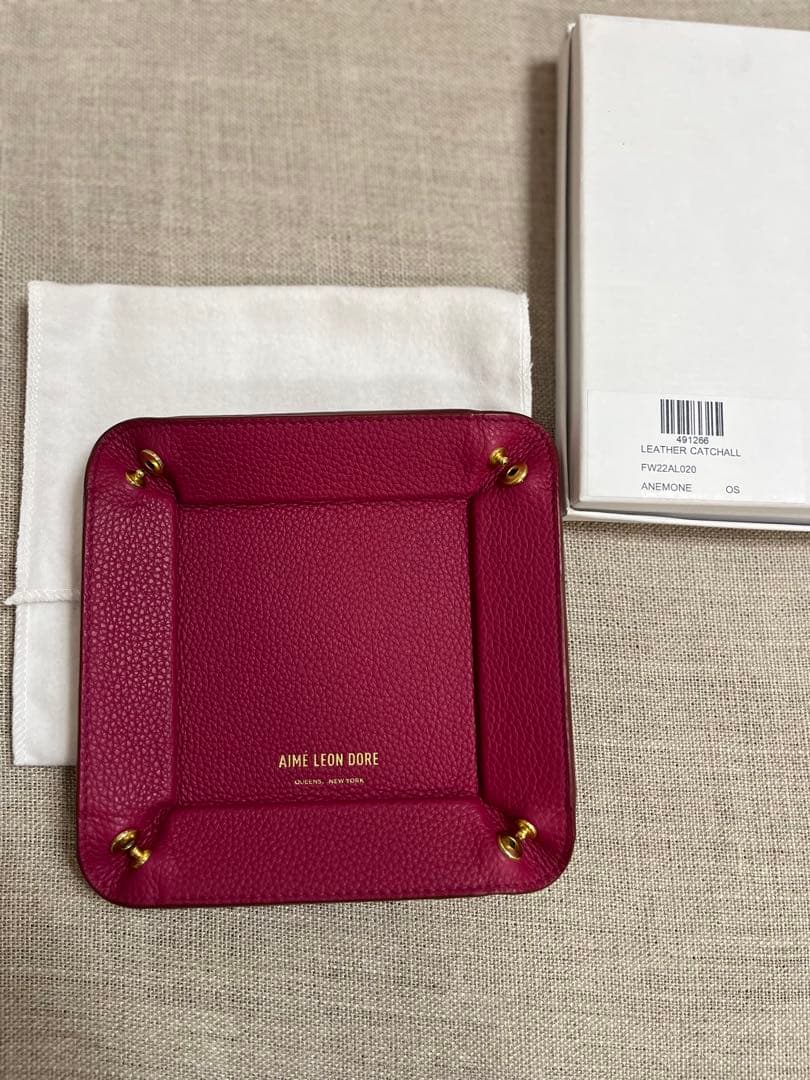 Aime Leon Dore レザートレイ　小物入れ　赤