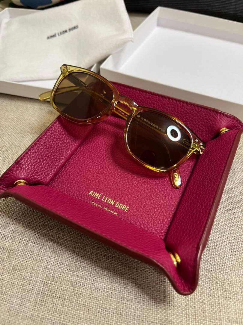 Aime Leon Dore レザートレイ　小物入れ　赤