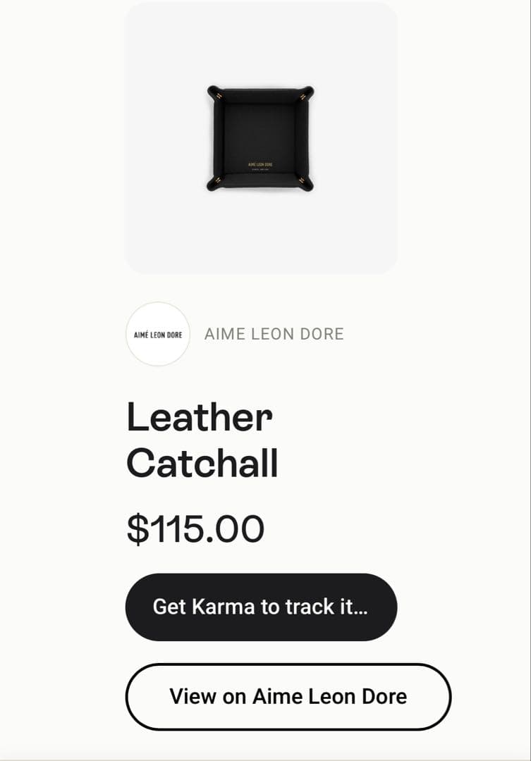 Aime Leon Dore レザートレイ　小物入れ　赤