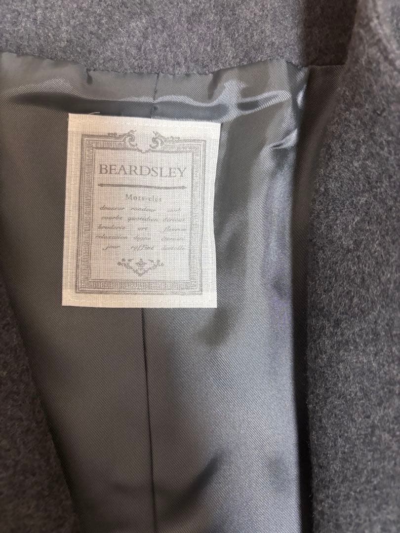 未使用近　ウールポンチョコート　グレー　定価44,000