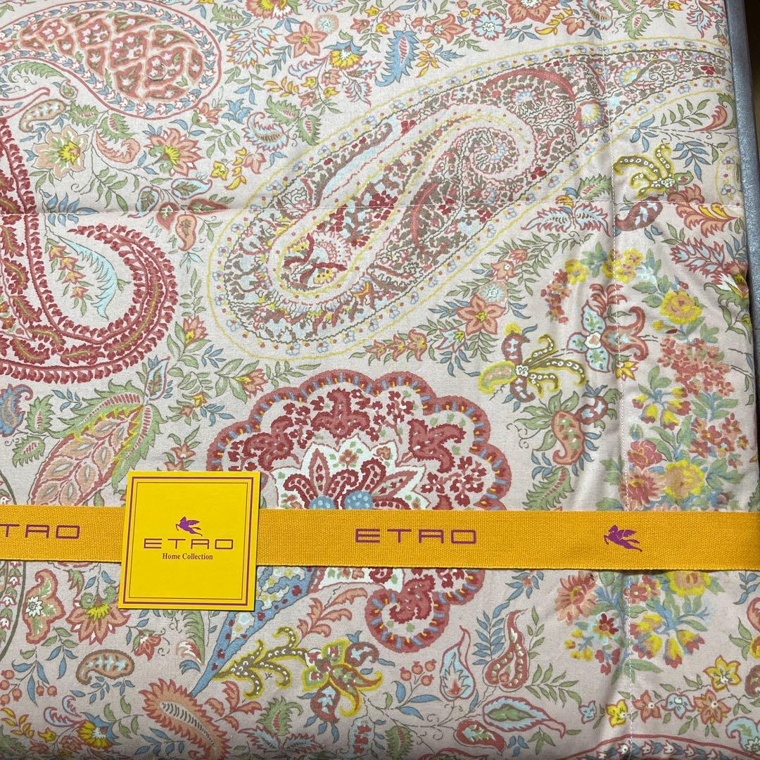 新品未使用　日本製　ETRO エトロ　高級羽毛布団　ダウンケット　肌掛けふとん