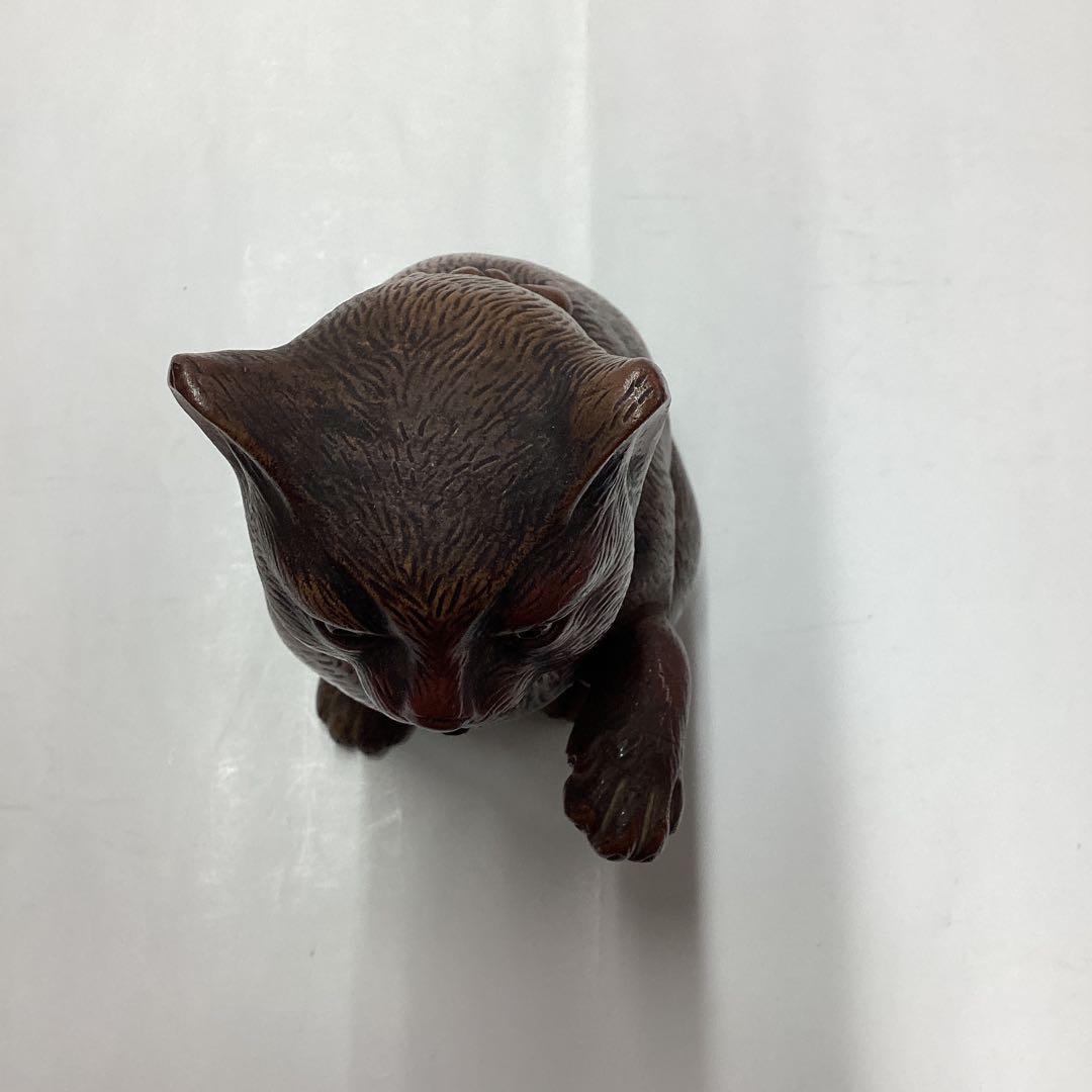 備前焼　招き猫　　(少し古い時代) ［匿名便］