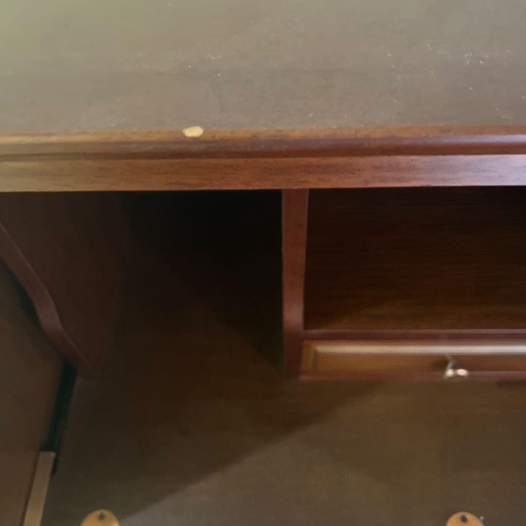 ダークブラウン木製5段チェスト