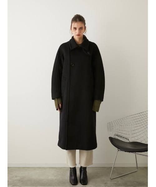 LA PEAU DE GEM 3way スタンドカラーロングコート