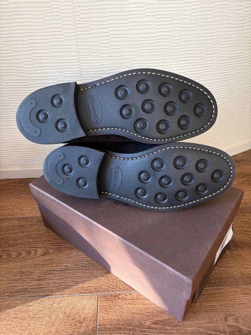 【新品未使用】Church's Ryder3 LW ブラック スエード7.5 F