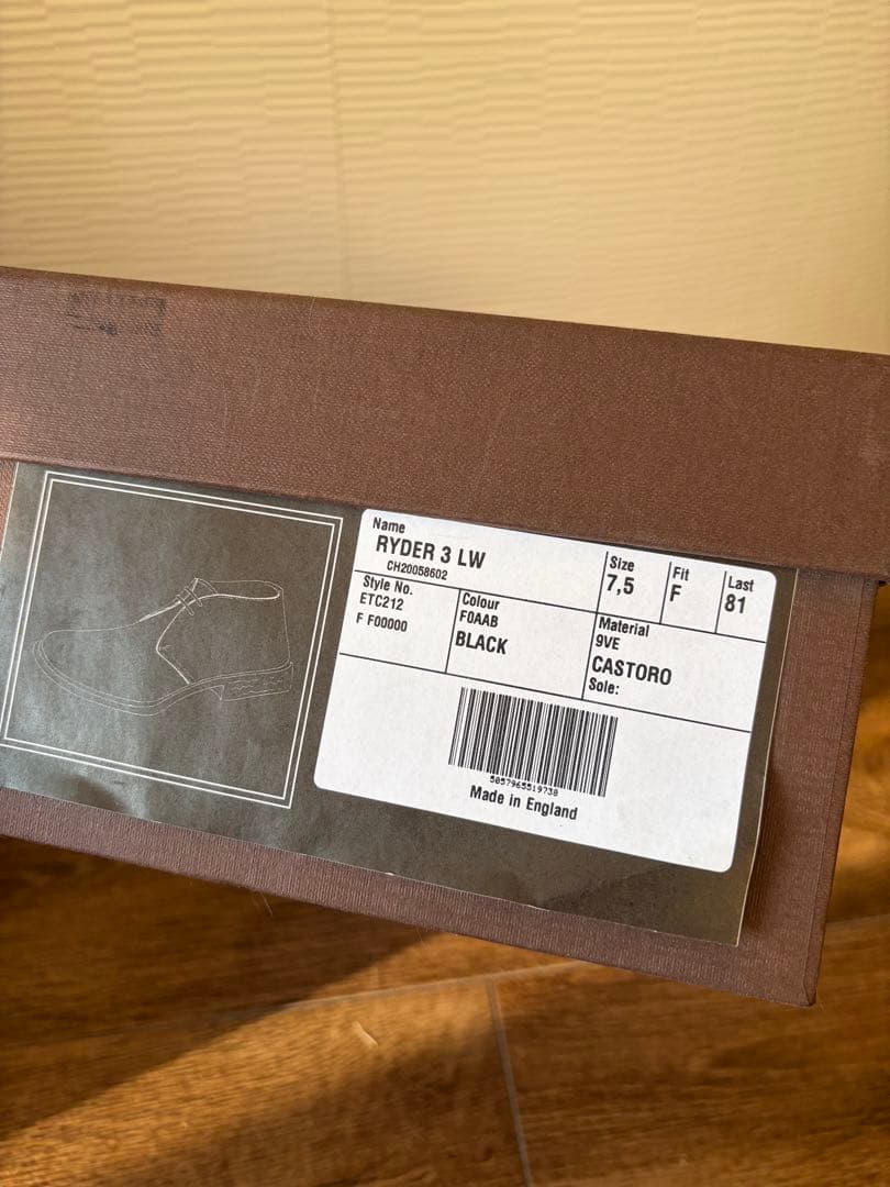 【新品未使用】Church's Ryder3 LW ブラック スエード7.5 F