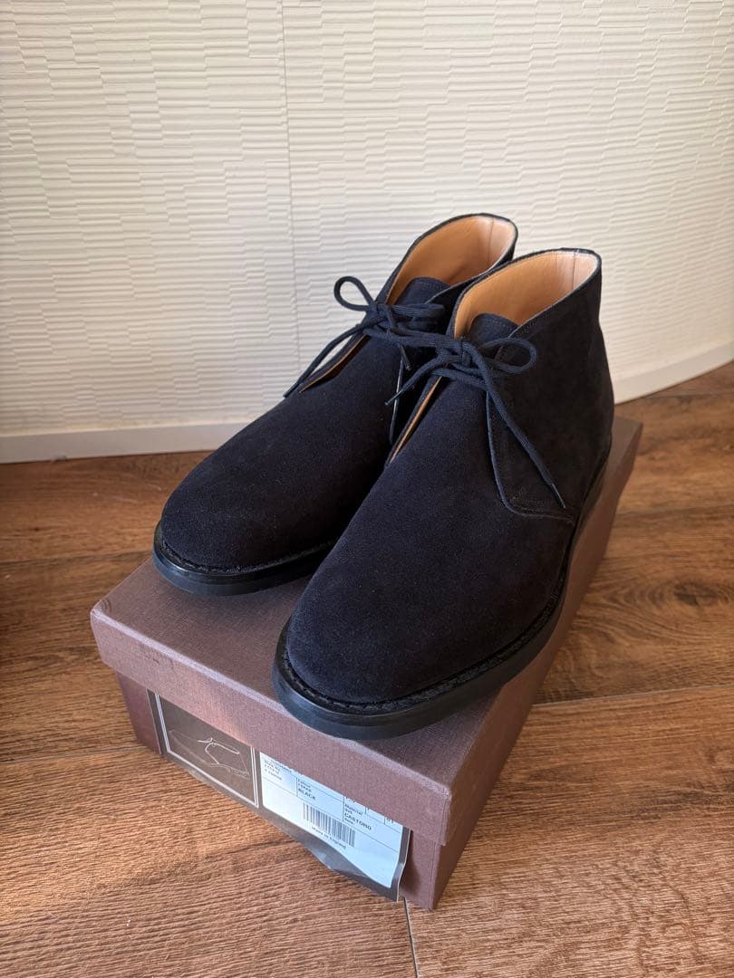 【新品未使用】Church's Ryder3 LW ブラック スエード7.5 F