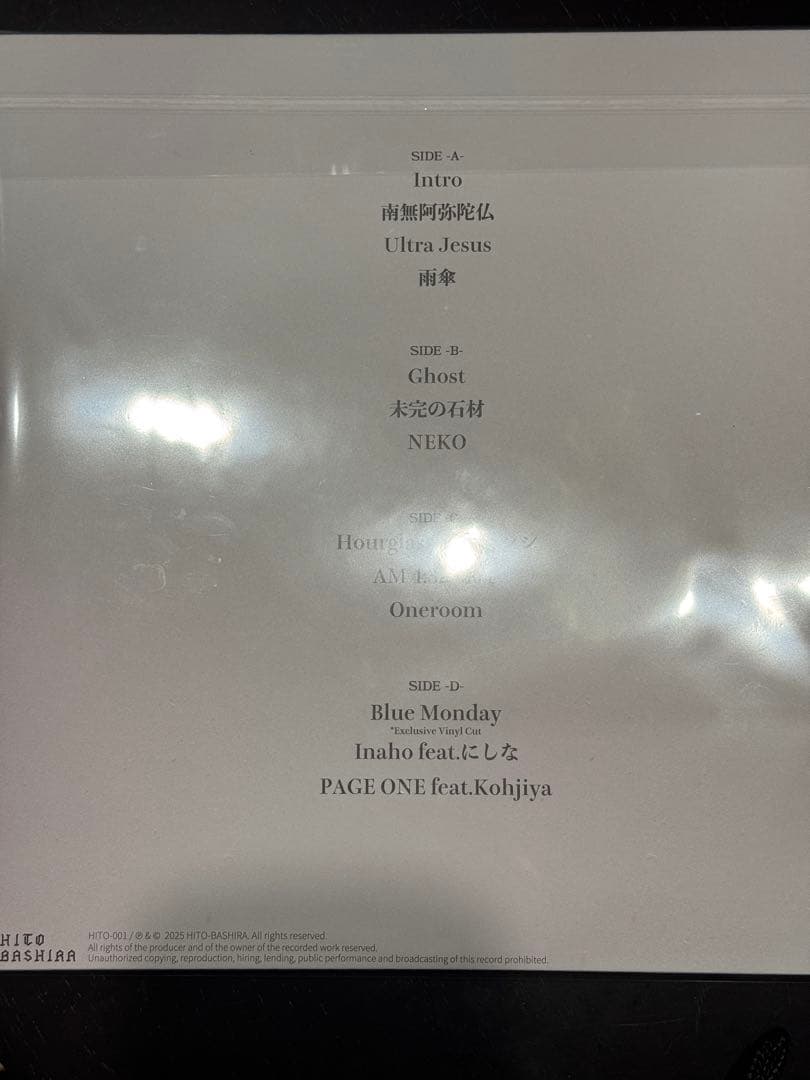 唾奇 武道館公演 Camellia LP (2 vinyl set)