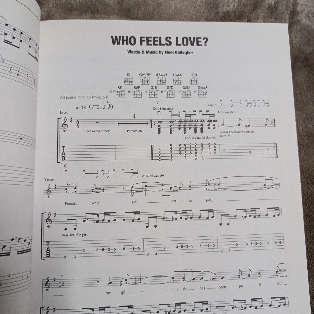 Oasis Familiar to Millions ギタースコア　タブ譜