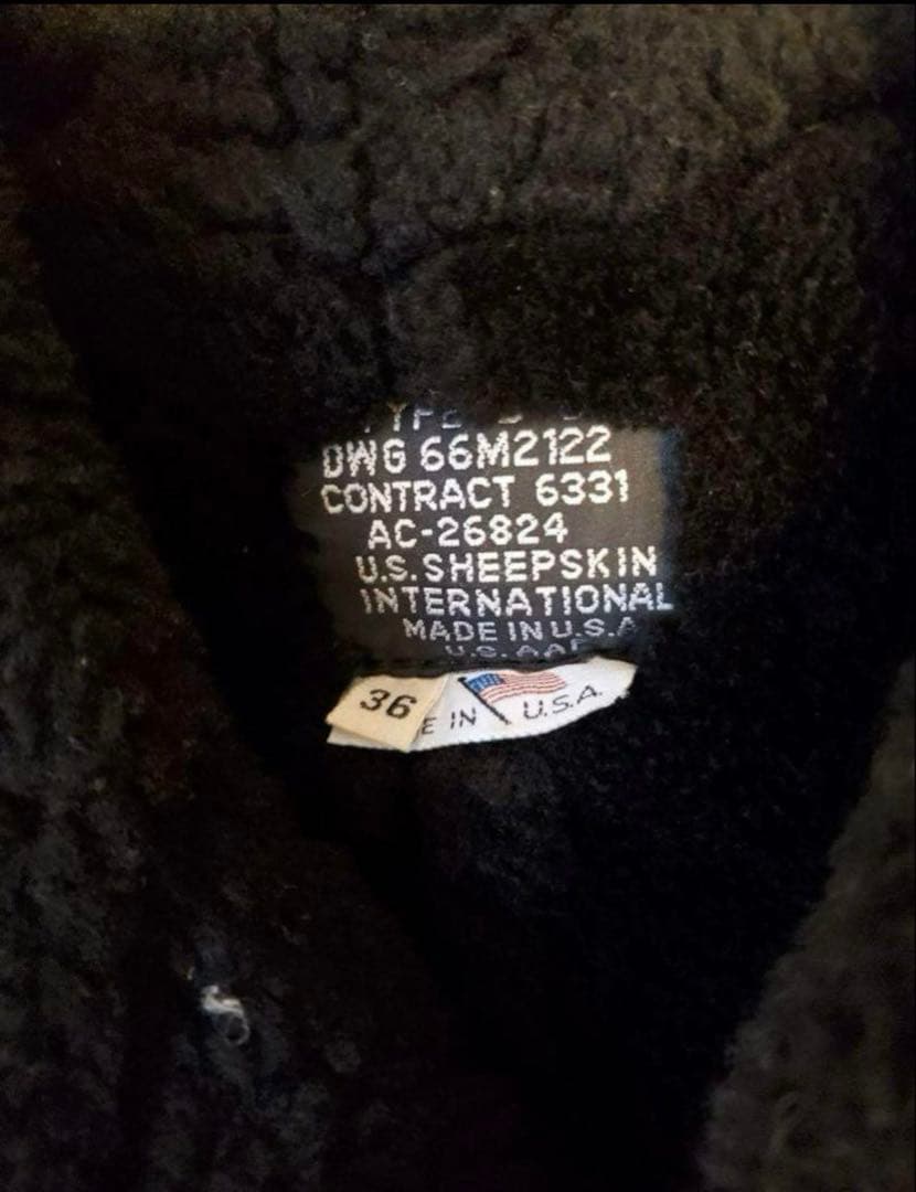 t*o様 U.S.SHEEPSKINB-3フライトジャケット 羊革 ラスト