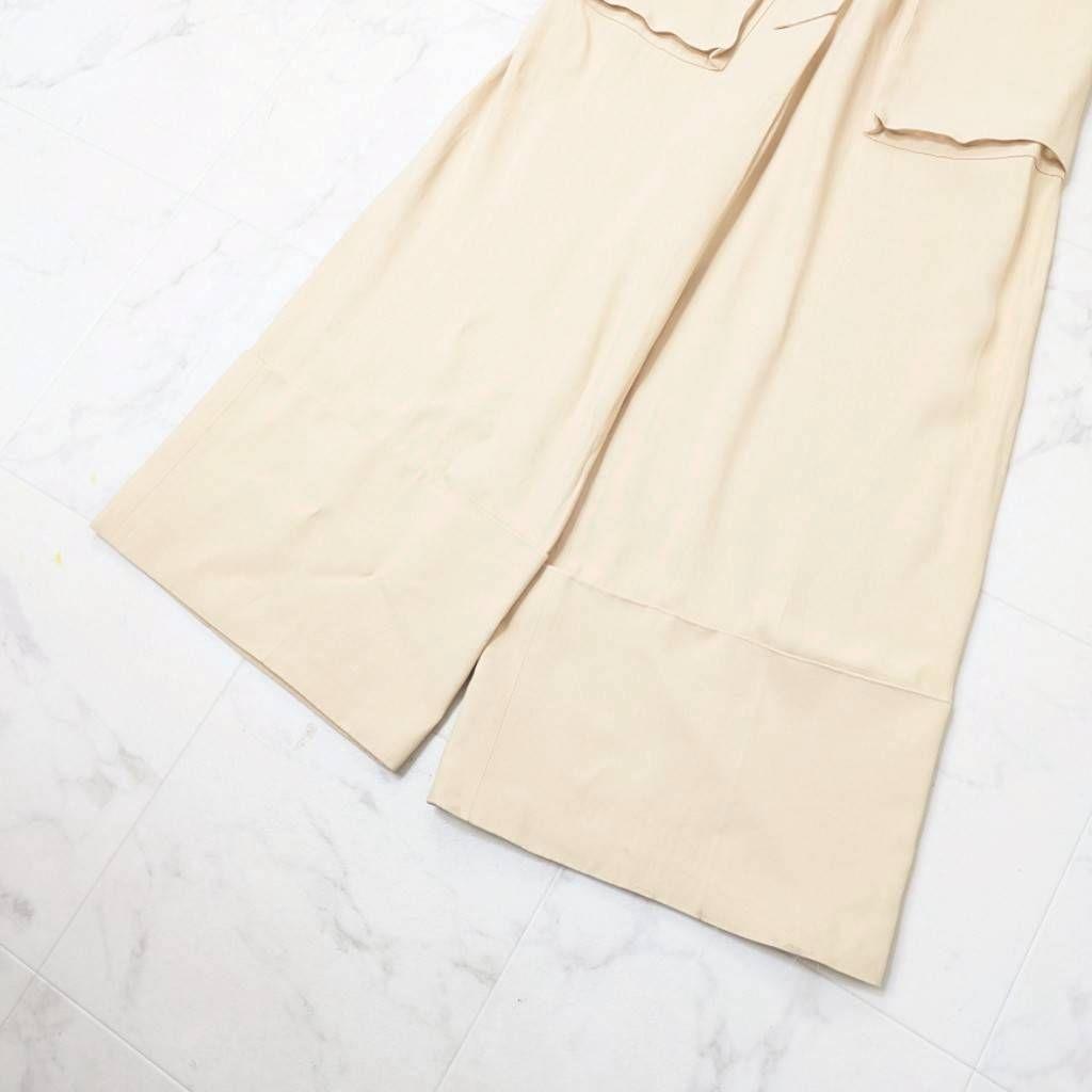 近年・美品✨コラム ワークデザインジャンプスーツ ウエストリボン オールインワン