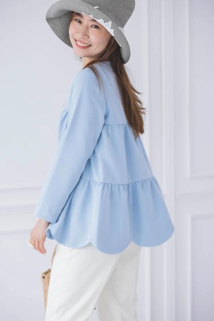 ビンナビ bitnabi 美人トップス長袖（ブルー）授乳服 新品