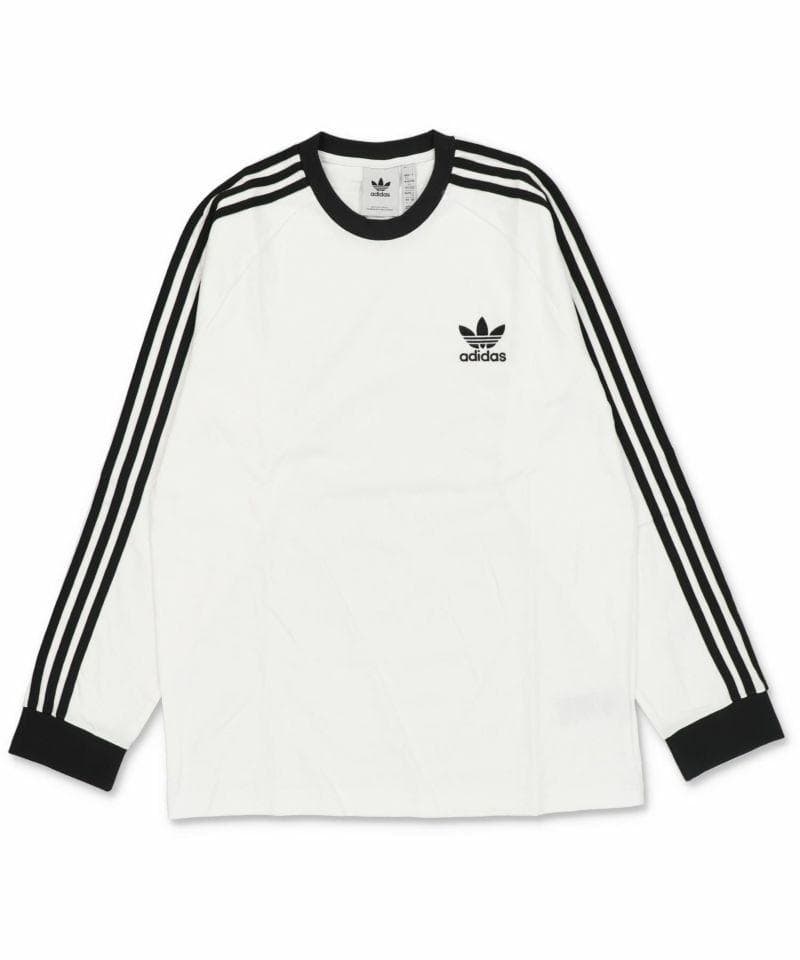 アディダス ロンT Mサイズ 長袖 Tシャツ スリーストライプス 白