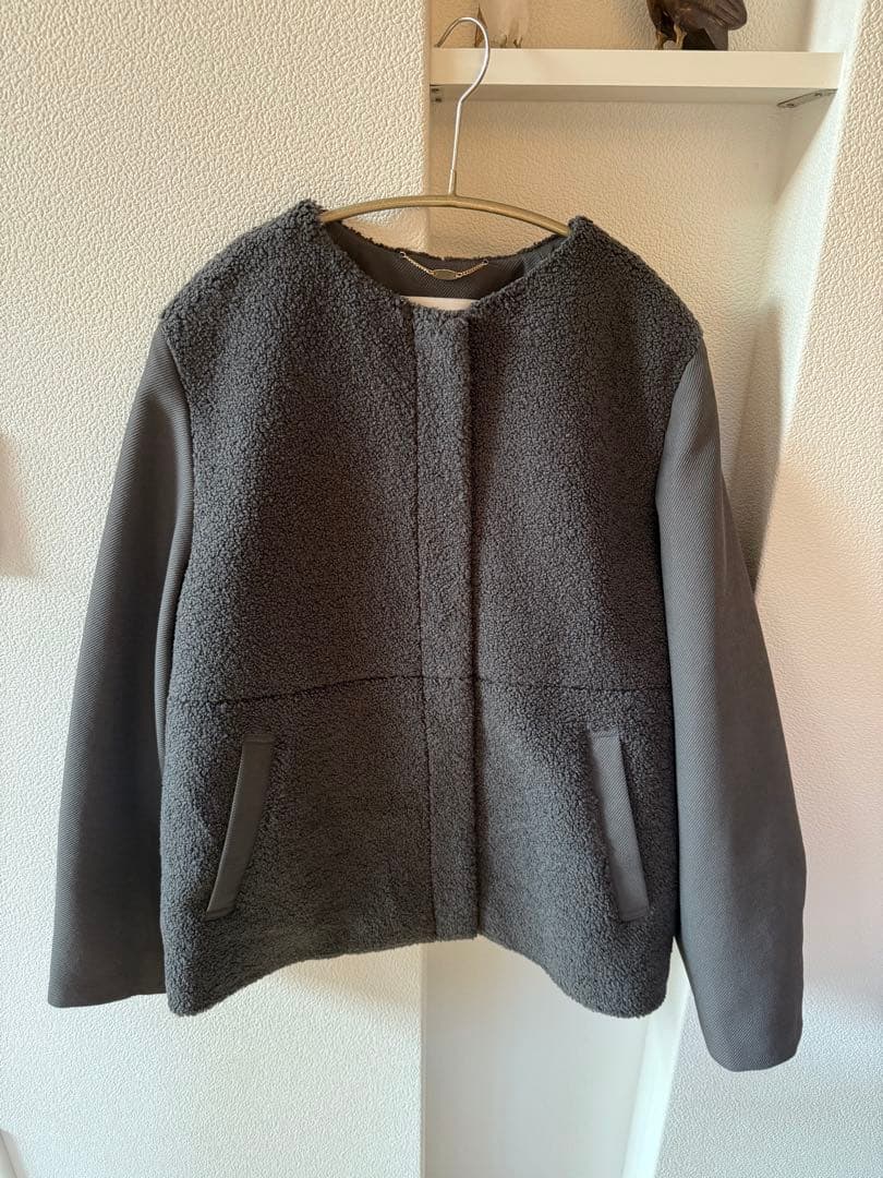 自由区　洗えるボアコンビアウター