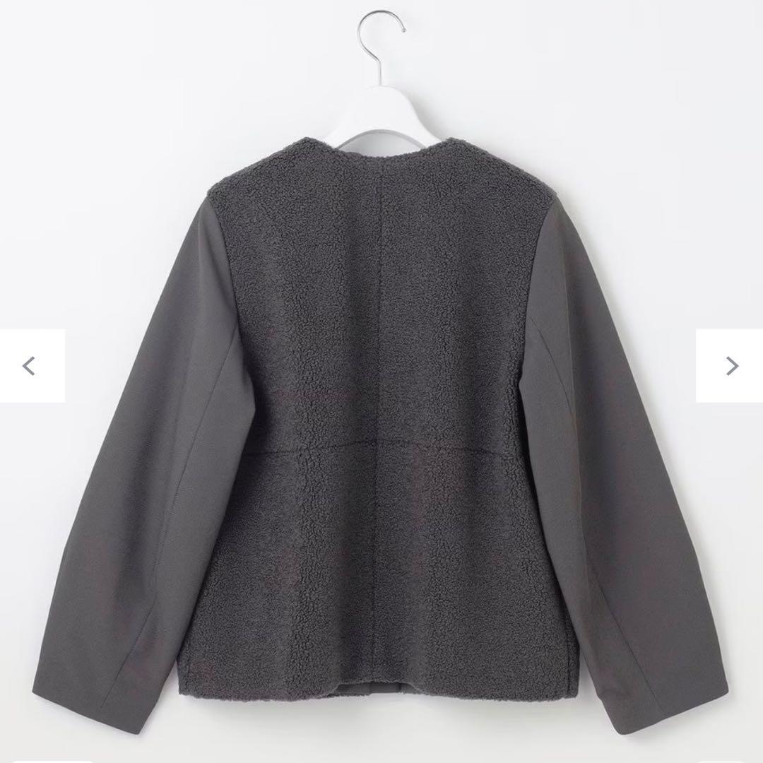 自由区　洗えるボアコンビアウター