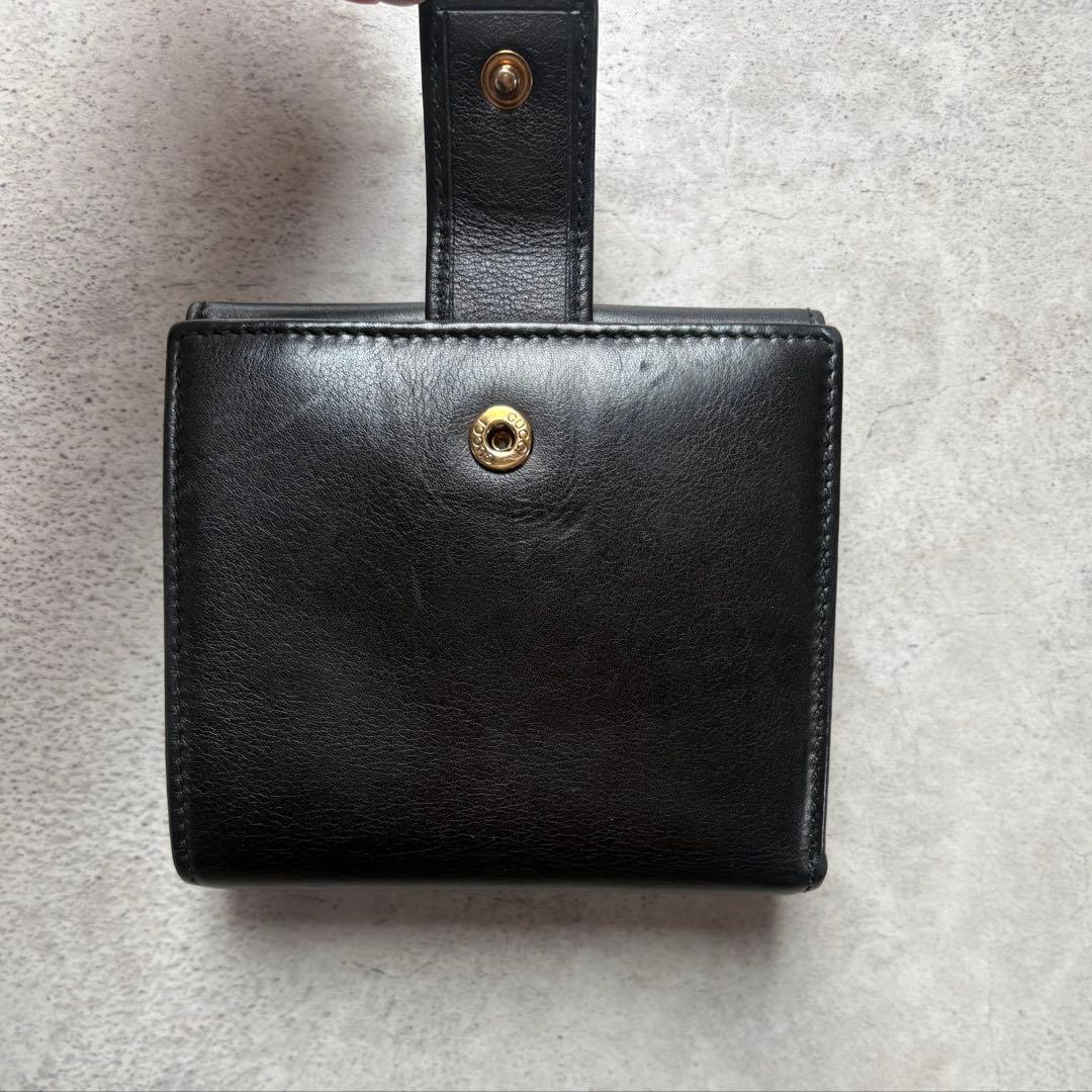 GUCCI グッチ　GGマーモント　二つ折り財布　ブラック
