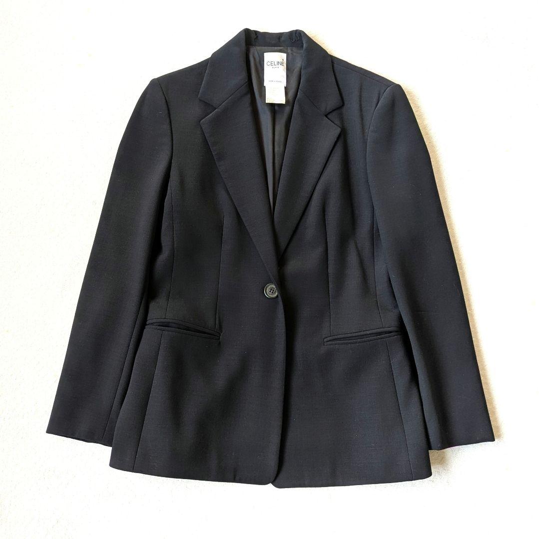 CELINE セリーヌ スーツ ジャケット スカート ネイビー系 サイズ38