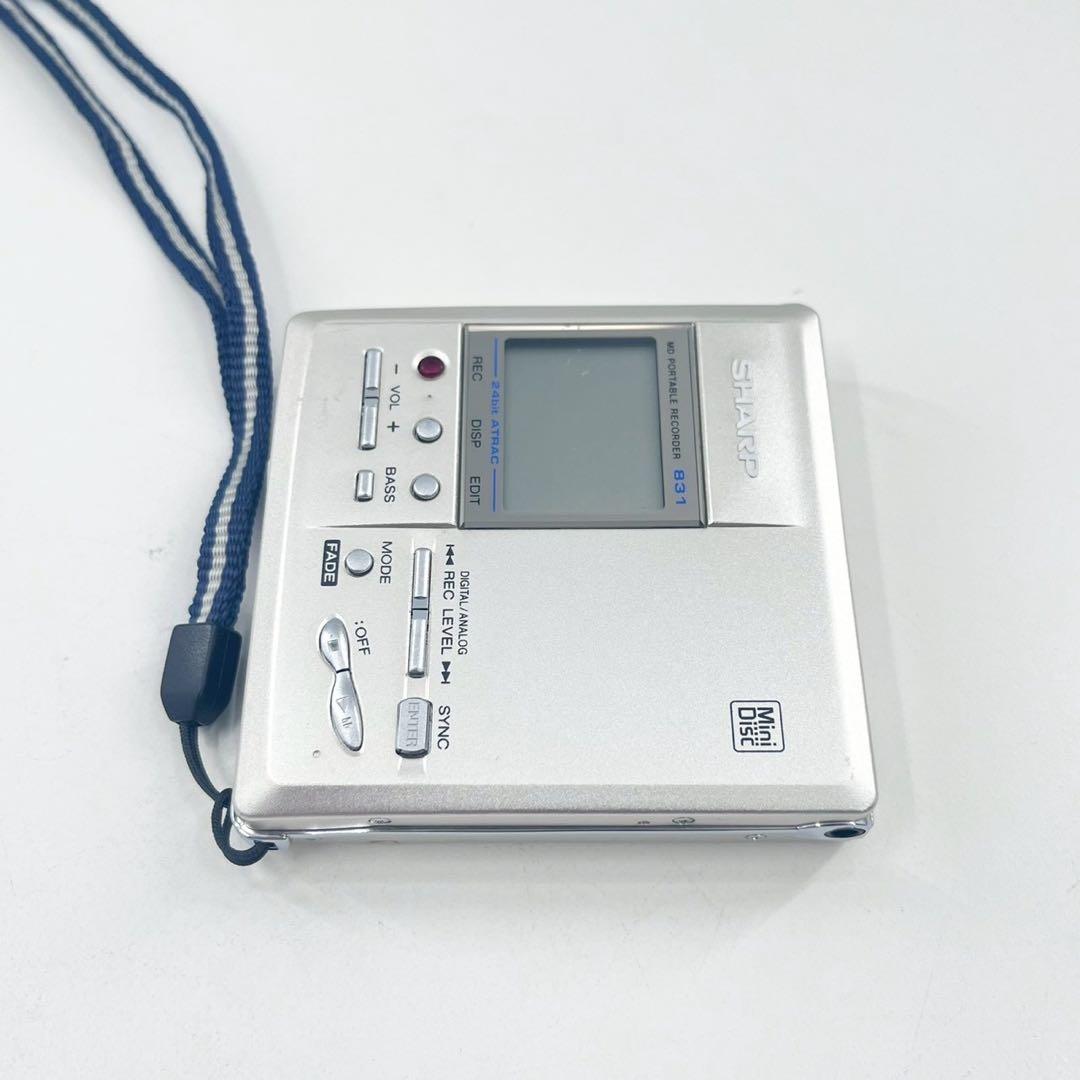 SHARP MD-MT831-S MDレコーダー 完動品 ポータブルMD 動作品