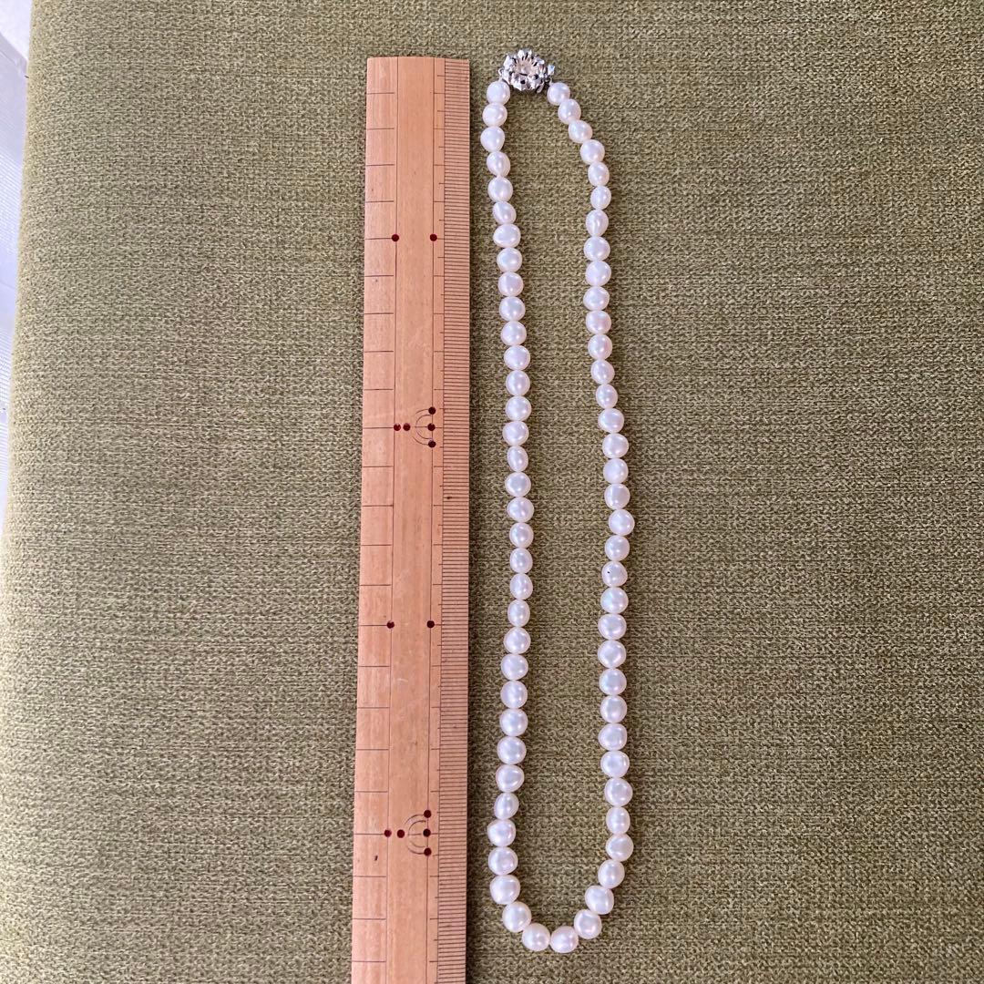 k14WG パール　真珠ネックレス　難あり