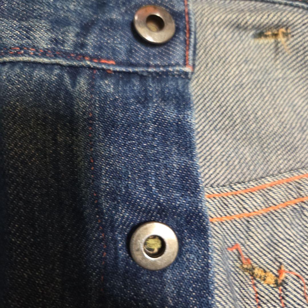 ​激レア 40s 大戦期 ペインターパンツ 股リベ ドーナツボタン 濃紺 W40