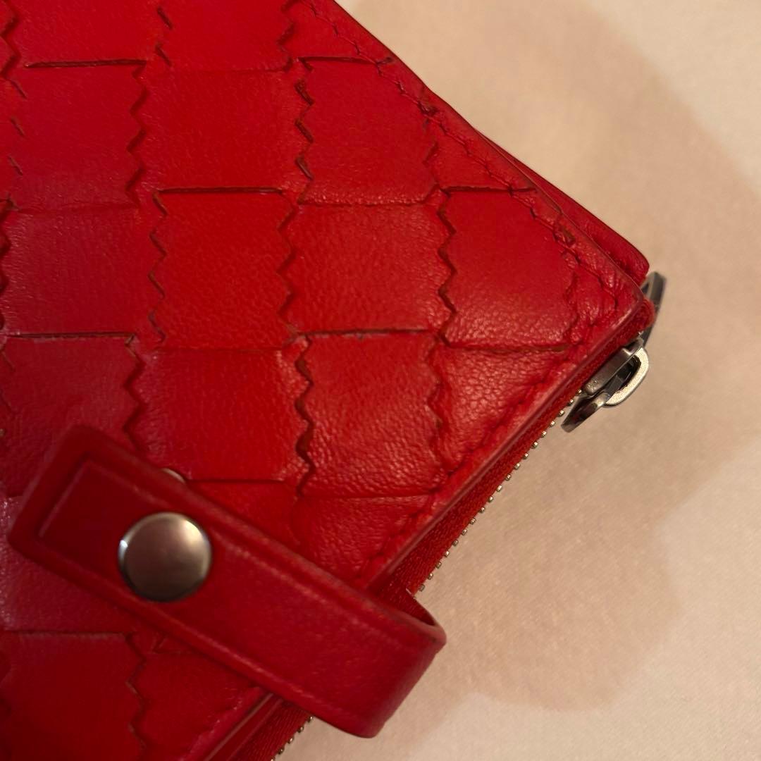 BOTTEGA VENETA 二つ折り財布 レッド