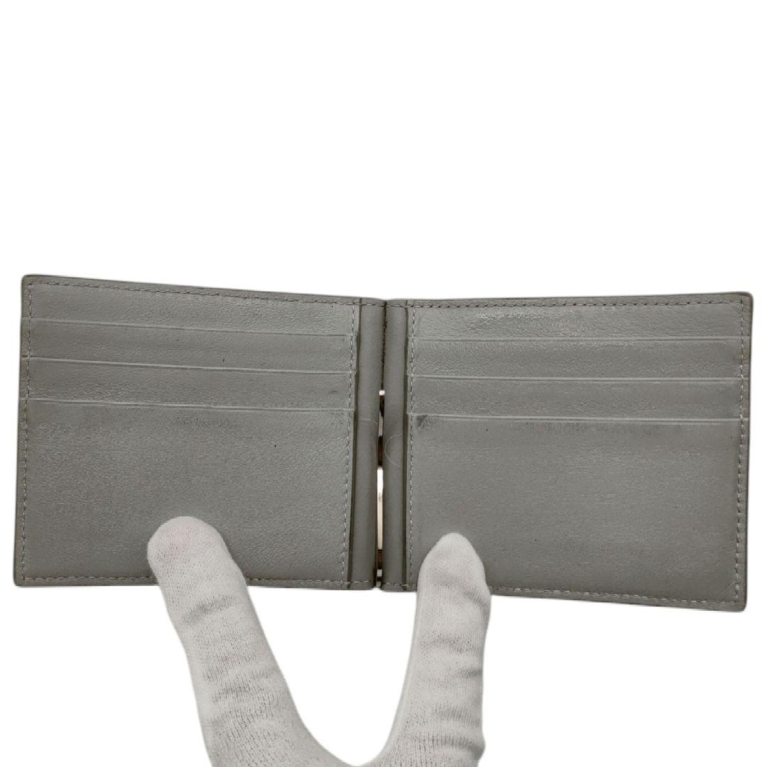 ディオール　マネークリップ　CDダイヤモンド　グレー　二つ折り財布