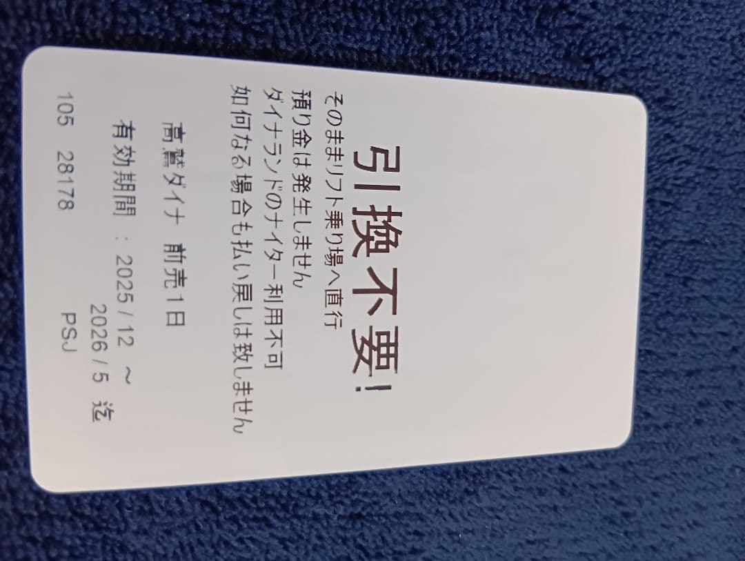 ダイナランド＆高鷲スノーパーク リフト券 引換不要