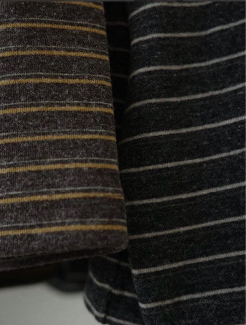 新品タグ付き　aere border long T-shirts BLACK