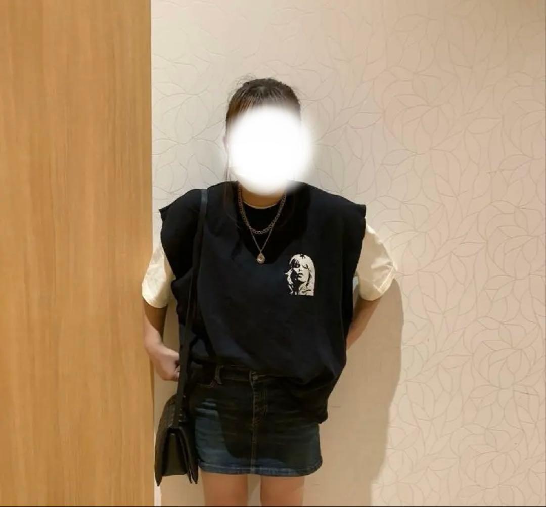 HYSTERIC GLAMOUR オーバーサイズTシャツ ブラック ベスト