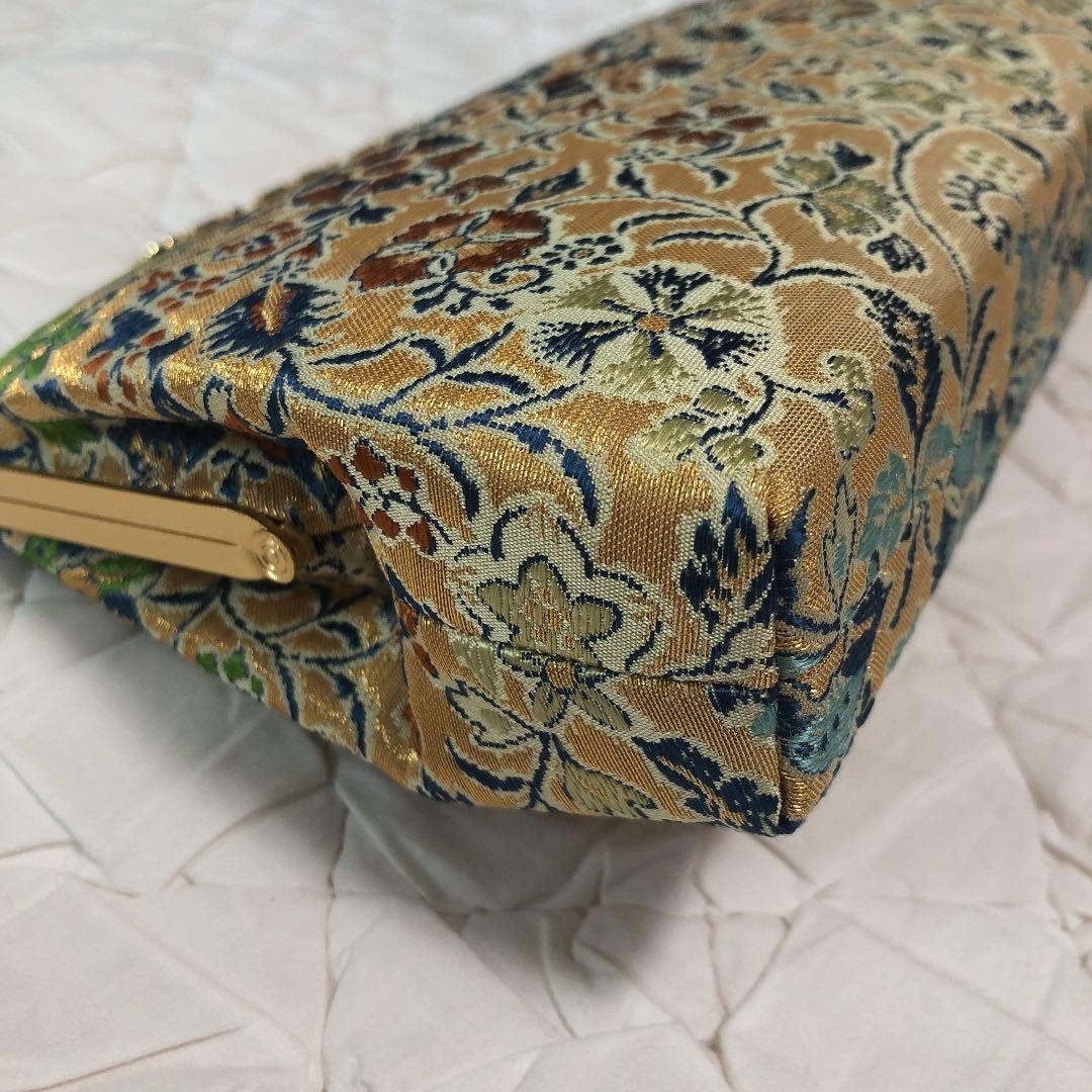 【新品】龍村のバッグ　早雲寺文台裂（金）