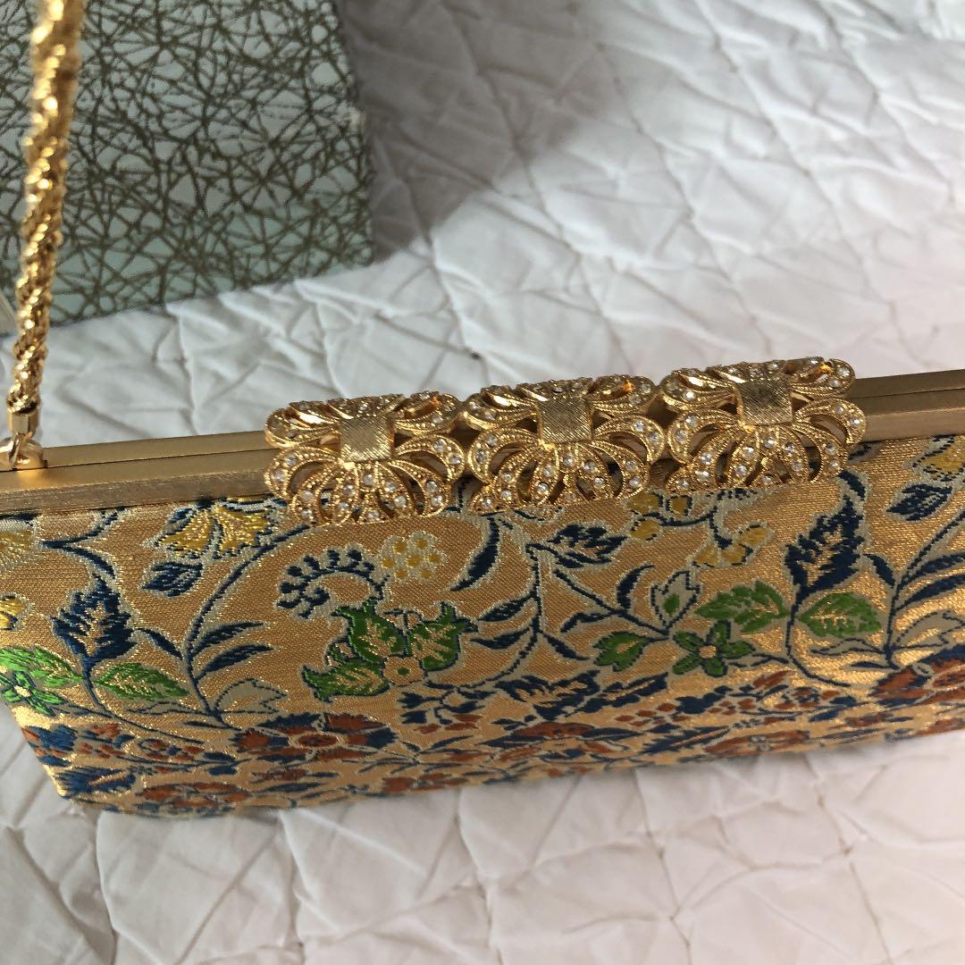 【新品】龍村のバッグ　早雲寺文台裂（金）