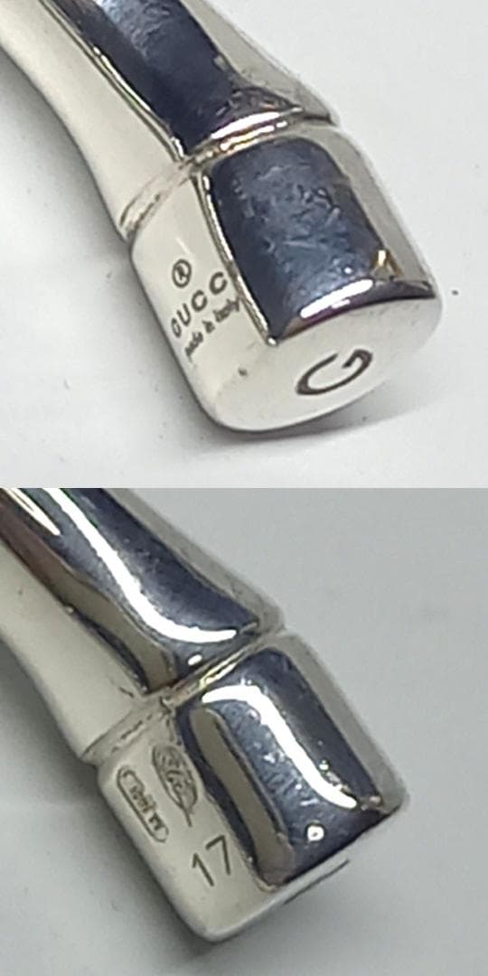 こ様 グッチ バンブー バングル ブレスレット シルバー 925 ヴィンテージ